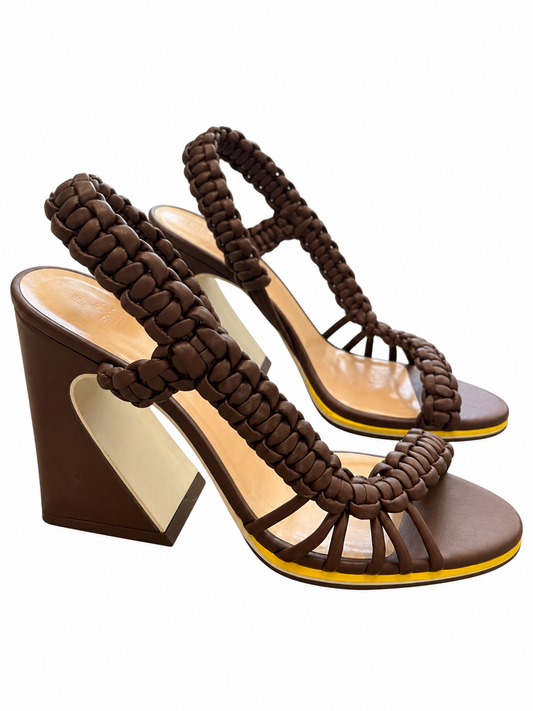 Fendi Women's Arco Sculptural Slingback Sandals - WORN ONCE