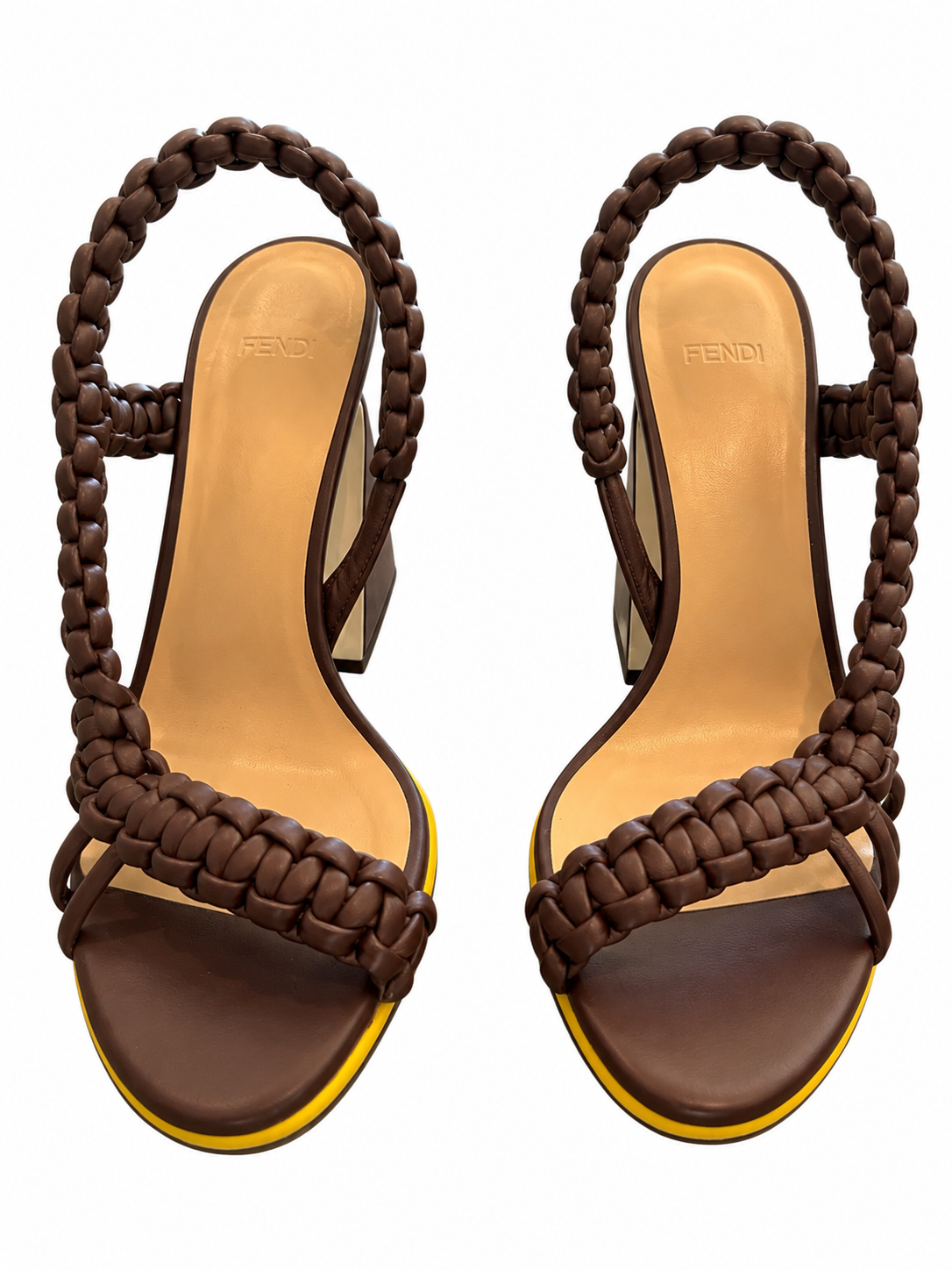 Fendi Women's Arco Sculptural Slingback Sandals - WORN ONCE