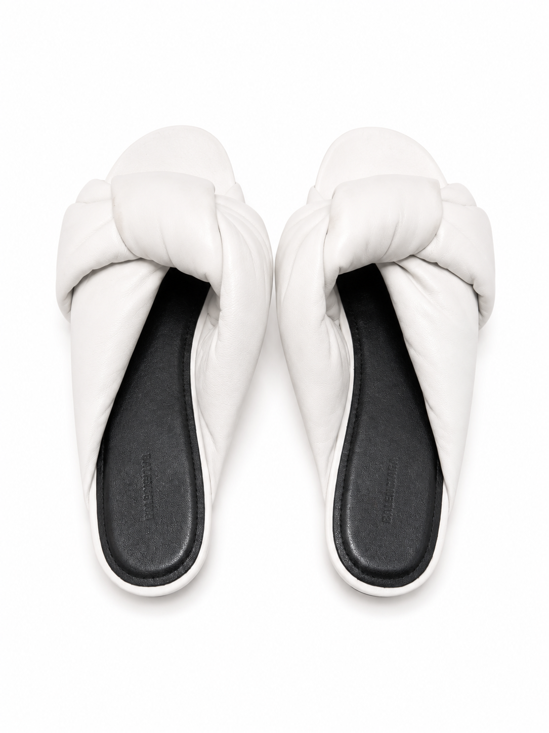 White Balenciaga Slides