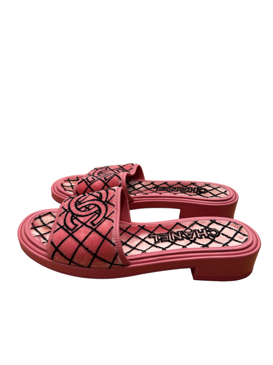 Velvet Chanel Sandals