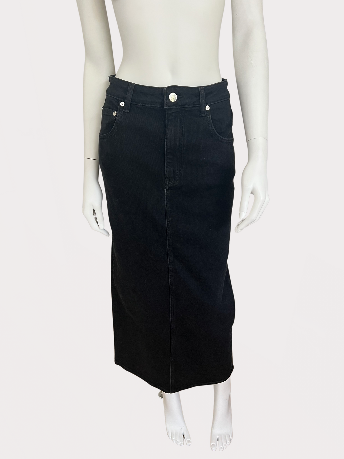 Maje Paris - Long Black Denim Skirt - New w/ Tags