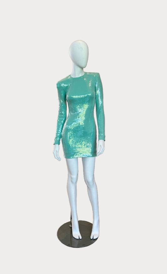 Alexandre Vauthier - Structured-Shoulder Sequin-Embellished Mini Dress