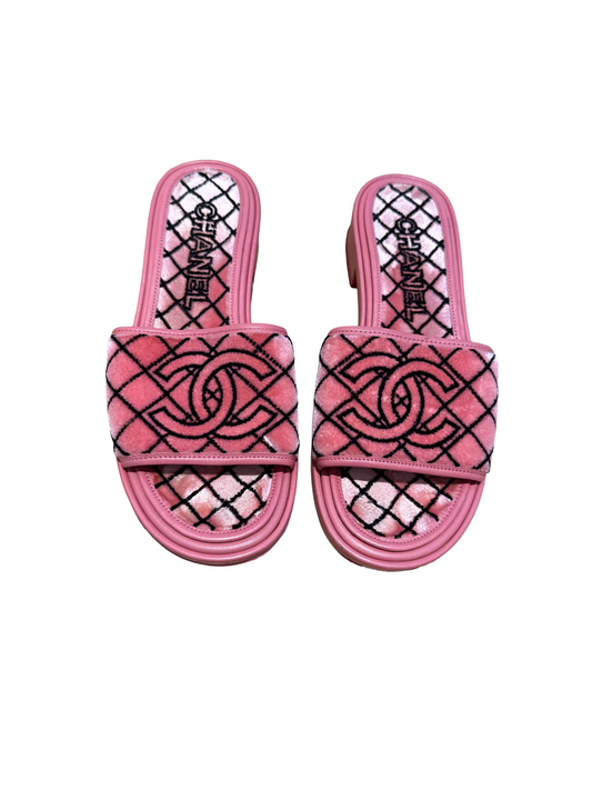 Velvet Chanel Sandals