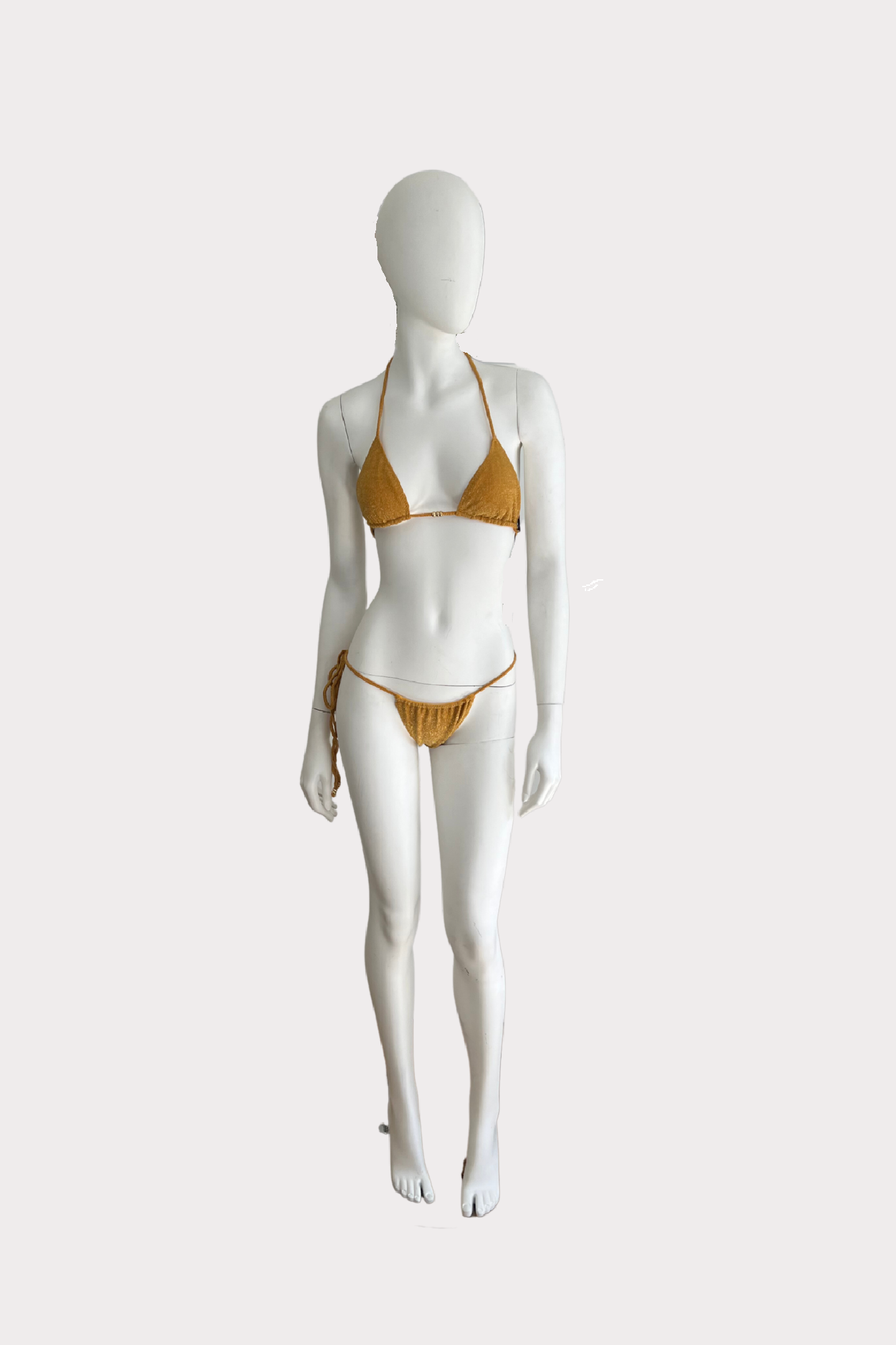 SAME Swim - Gold Shimmer Beaded Bikini Set - NEW W/ TAGS