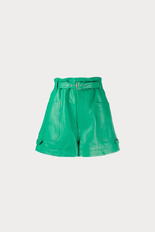 Isabel Marant - Green Xike Belted Wide-leg Shorts - NEW W/ TAGS