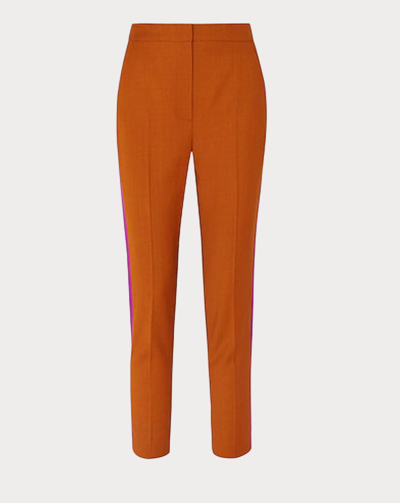 Roksada - Rust Trouser with Pink Stripe - NEW W/ TAGS